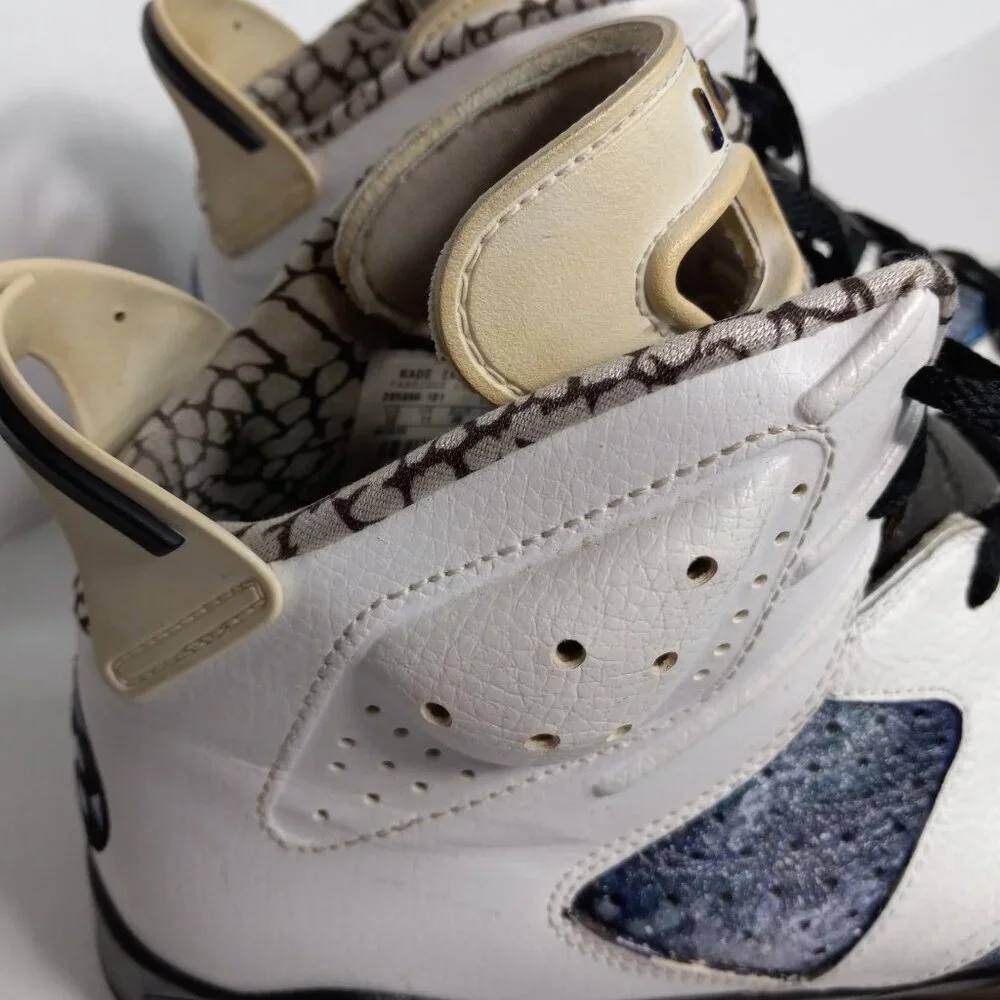 Air‎ Jordan 6 Retro Premium Motorsports Hand-Painted Sneakers White Size 12